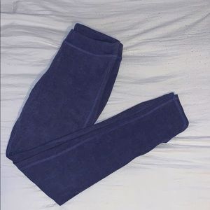 purple/blue leggings w/ cutout on side of ankles